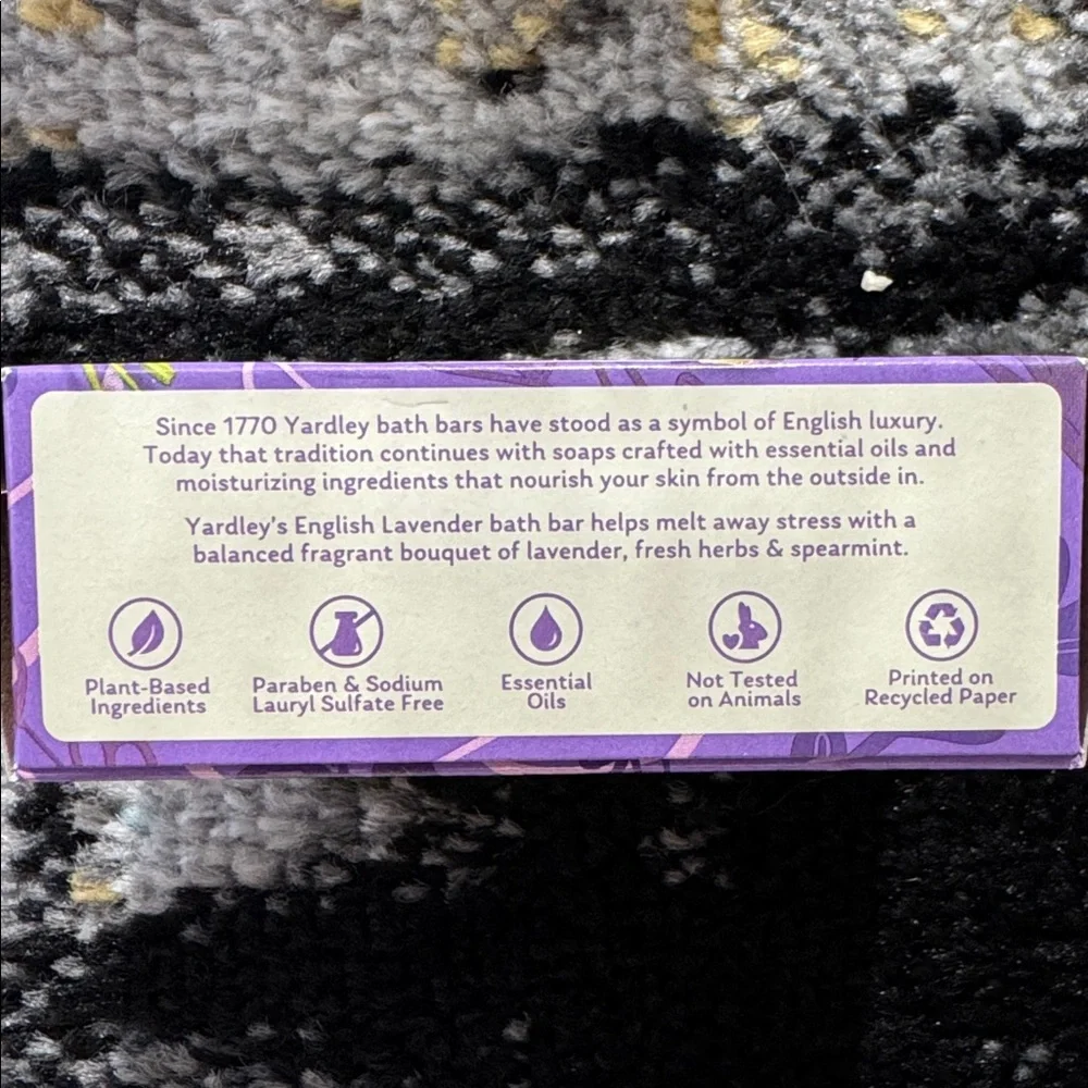 Yardley English Lavender Luxury Bath Bar Set NEW 🏷️